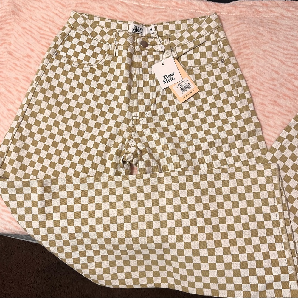 Checkered Boyfriend Jeans